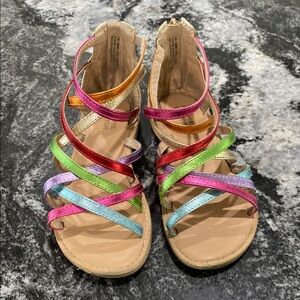 Harper Canyon Pink and Orange Sandals Vibrant Summer Footwear Kids
